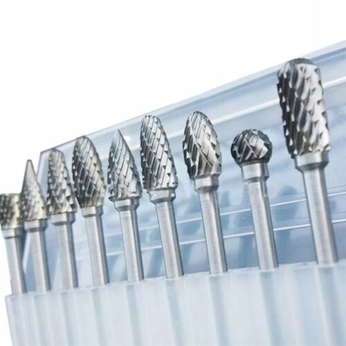 Frezy do Metalu Węglik Spiekany VHM 10szt Trzpień 3mm