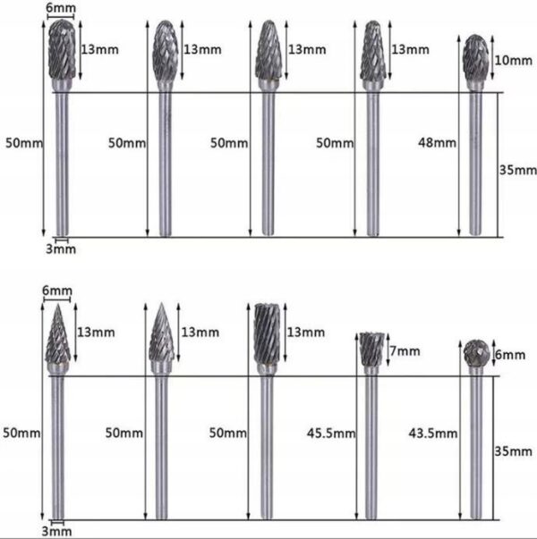 Frezy-do-Metalu-Weglik-Spiekany-VHM-10szt-Trzpien-3mm-Marka-bez-marki (1) Frezy do Metalu Węglik Spiekany VHM 10szt Trzpień 3mm