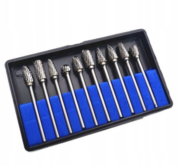 Frezy-do-Metalu-Weglik-Spiekany-VHM-10szt-Trzpien-3mm-Stan-opakowania-oryginalne Frezy do Metalu Węglik Spiekany VHM 10szt Trzpień 3mm