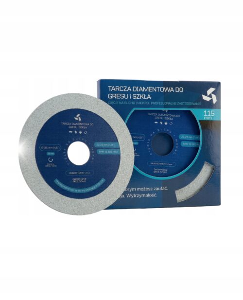 TARCZA DIAMENTOWA DO CIĘCIA PŁYTEK 115 MM GRES SZKŁO SPIEK